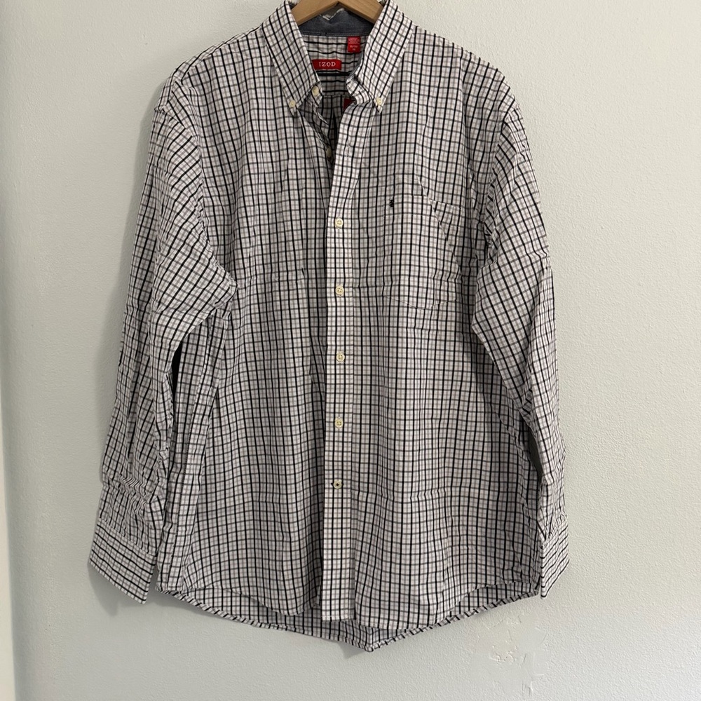 NWT‎ - IZOD - Mens Plaid Buttondown